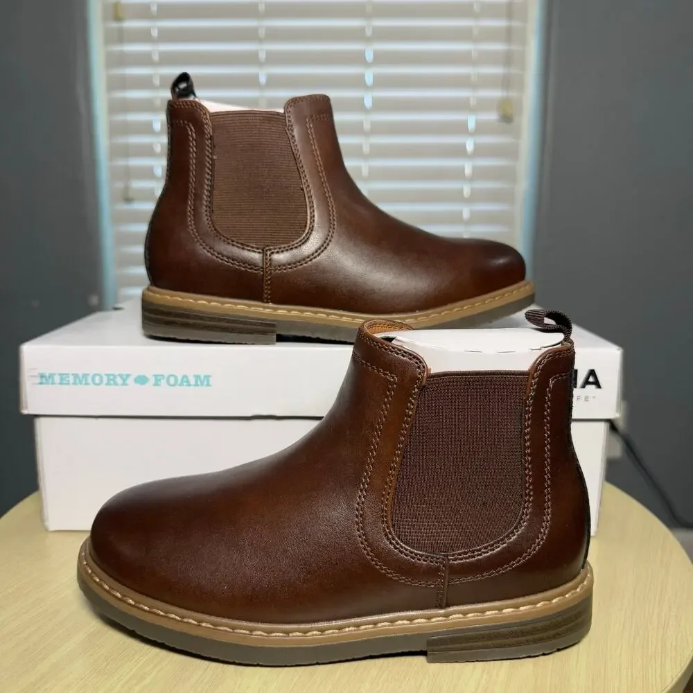 Sonoma Goods for Life Ilon Boys Chelsea Boots, Brown, US 13 - Picture 2 of 8